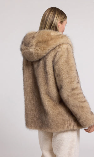 Generation Love Della Faux Fur HoodJacket