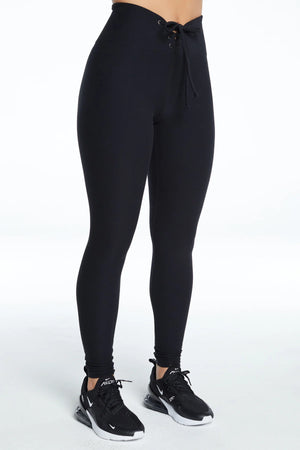 Year of Ours Stretch Football Leggins | Heathered Black