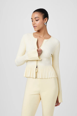 Toccin Priscilla Zip Front Cardigan | Butter