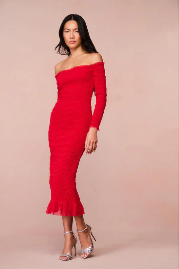 LoveShackFancy Avelle Midi Dress