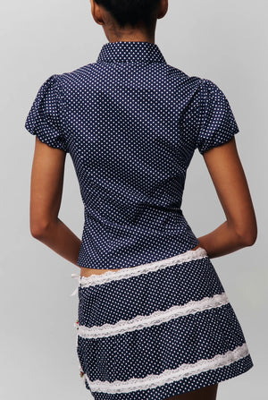 Danielle Guizio Simone Mini Skirt | Navy