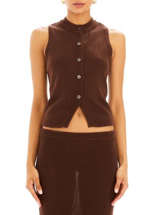 Seroya Alani Knit Vest | Coconut