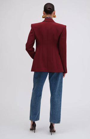 Ronny Kobo Candice Blazer | Oxblood