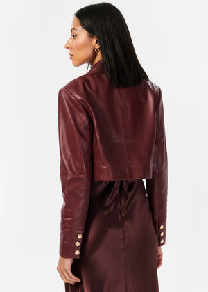 Cami NYC Boa Genuine Leather Jacket | Cranberry