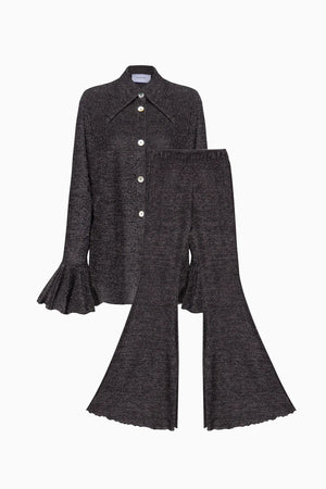 Sleeper Lurex Lounge Suit with Pants | Black