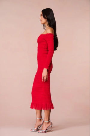 LoveShackFancy Avelle Midi Dress