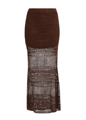Seroya Topanga Crochet Maxi Skirt