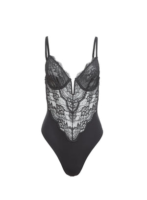 Fleur Du Mal Bianca Lace Bodysuit