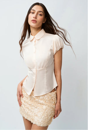 Danielle Guizio Liana Top | Ivory