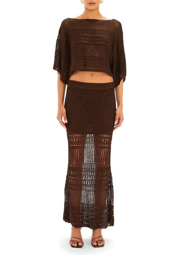 Seroya Topanga Crochet Maxi Skirt