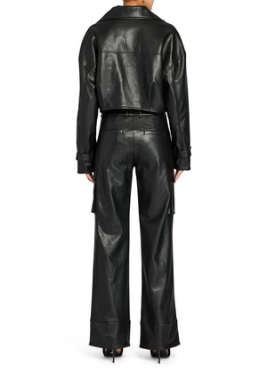 Seroya Koda Vegan Leather Cropped Trench