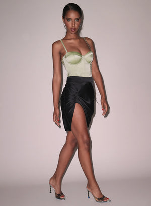 Fleur Du Mal Silk Draped Garter Skirt