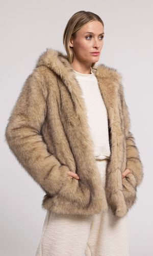 Generation Love Della Faux Fur HoodJacket