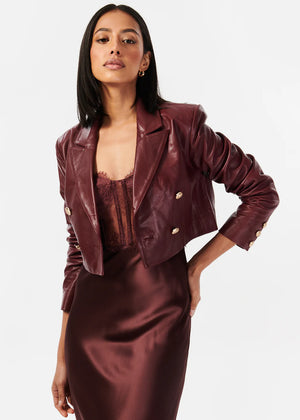 Cami NYC Boa Genuine Leather Jacket | Cranberry