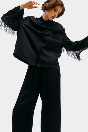 Sleeper Cosmic Cowboy Fringed Set | Black