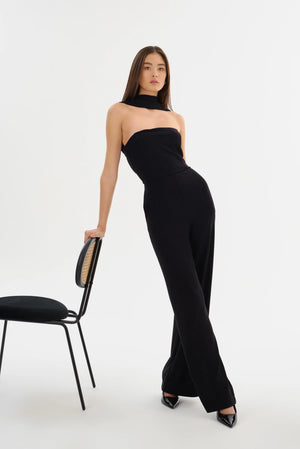 LaMarque Elora Lurex Knit Jumpsuit | Black