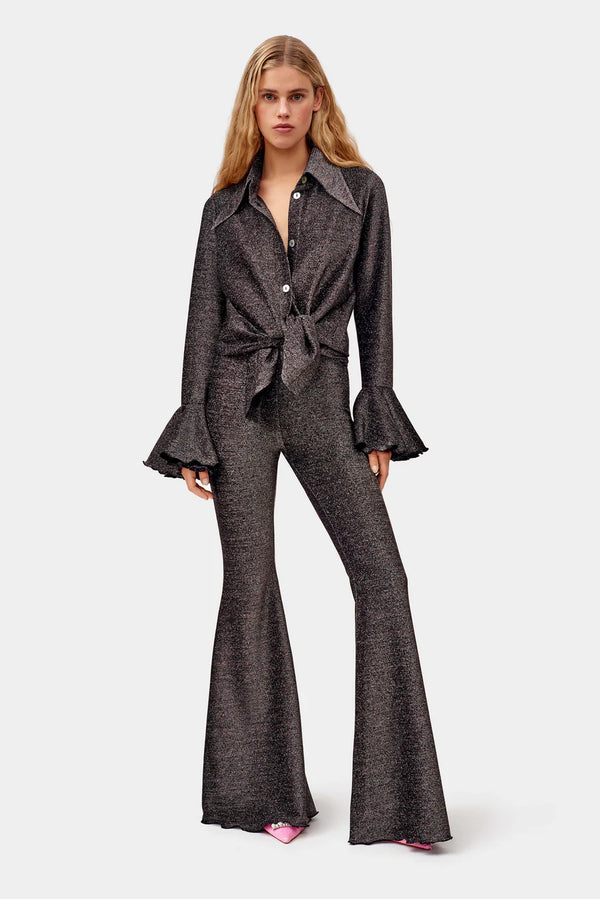 Sleeper Lurex Lounge Suit with Pants | Black