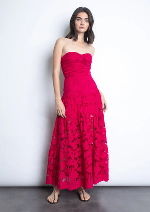Karina Grimaldi Emperatriz Lace Dress | Pink Lace