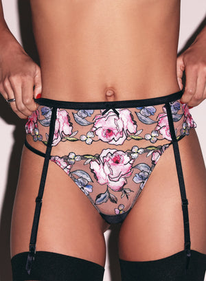 Fleur Du Mal Fidelia Embroidery V-String