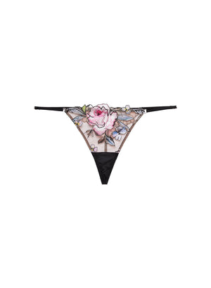 Fleur Du Mal Fidelia Embroidery V-String