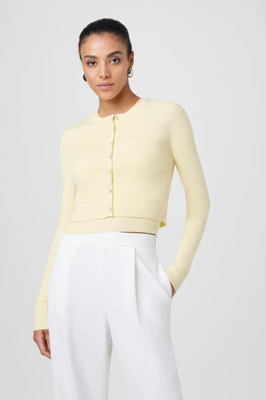 Toccin Zoe Slim Fit Cropped Button- Down Cardigan | Butter