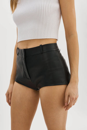 LaMarque Annaise Leather Hot Short | Black