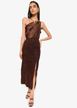 Cami NYC Idris Suede Skirt | Malt