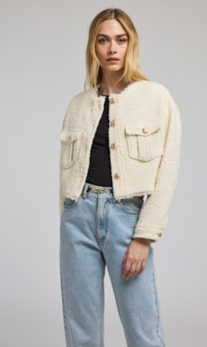 Generation Love Emille Bomber Jacket | Cream