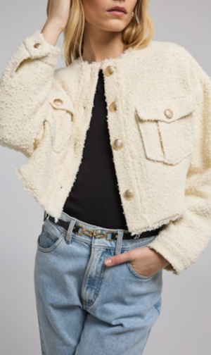 Generation Love Emille Bomber Jacket | Cream