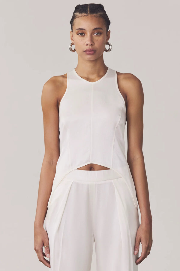 Artemis Diciero Gia Pure Silk Tank | White