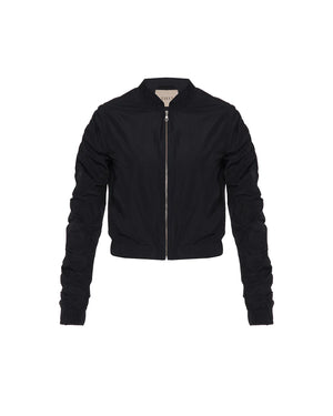 Theo Theia Zip Taffeta Bomber Jacket