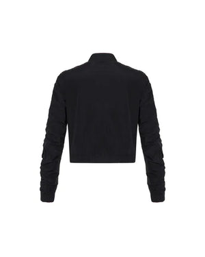 Theo Theia Zip Taffeta Bomber Jacket