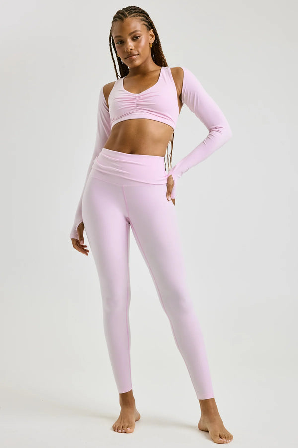 Year of Ours Stretch Ballet Fold Over Legging | Ballet Pink