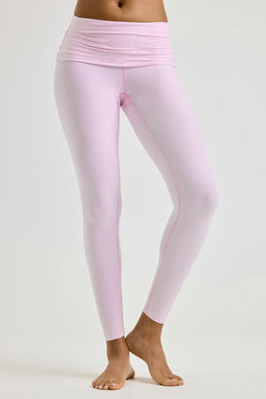 Year of Ours Stretch Ballet Fold Over Legging | Ballet Pink