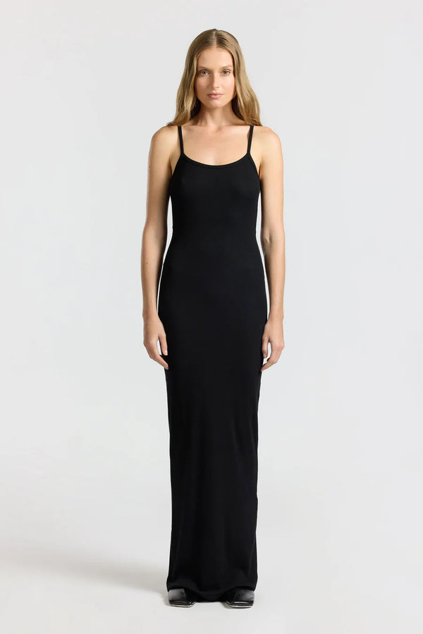 Cotton Citizen Verona Spaghetti Maxi Dress | Black